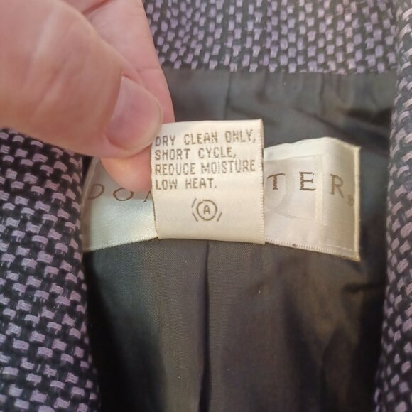 Doncaster Womens Sz 6 Silk Wool Purple Business Jacket Zip Front Pockets Career - Picture 13 of 13